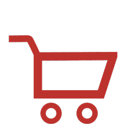 Das Bild zeigt ein grafisches Symbol eines Einkaufswagens in Rot auf einem einfarbigen Hintergrund. Das Bild dient dazu, den Konzept des Online-Shoppings oder den Kauf eines Produktes, wie zum Beispiel der 'Grundig NaturaShine HB 7150 Glättbürste', zu symbolisieren. Es enthält keine spezifischen Informationen über das genannte Produkt selbst.