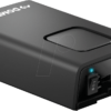 Der 'Dometic DSP 212 Sinus-Wechselrichter' ist ein kompaktes schwarzes Gerät zur Umwandlung von 12 V Gleichstrom in 150 W Wechselstrom mit einer reinen Sinuswelle. Auf der Vorderseite sind ein Ein-/Ausschalter, ein Betriebszustandsindikator und eine USB-Buchse sowie Luftschlitze für die Kühlung sichtbar. Das Gerät dient dazu, elektronische Geräte wie Laptops oder kleine Haushaltsgeräte in Fahrzeugen oder Booten mit Strom zu versorgen.