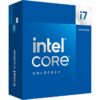 Das Bild zeigt die Verpackung des Intel® Core™ i7-14700K Prozessors der 14. Generation. Es ist eine blaue Box mit der Bezeichnung "Intel Core i7" in der oberen rechten Ecke und dem Hinweis "UNLOCKED" darunter, was darauf hinweist, dass dieser Prozessor für das Übertakten freigegeben ist. Auf der Box sind auch das Intel-Logo und der Schriftzug "14TH GEN" zu sehen, was die Generation dieses Prozessors markiert.